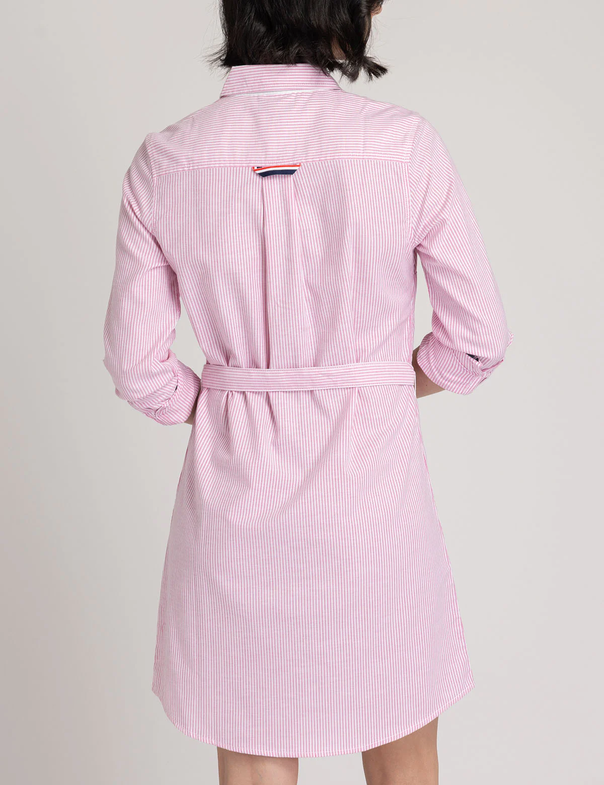 STRIPED MULTI-COLORED LOGO OXFORD DRESS - Image 3