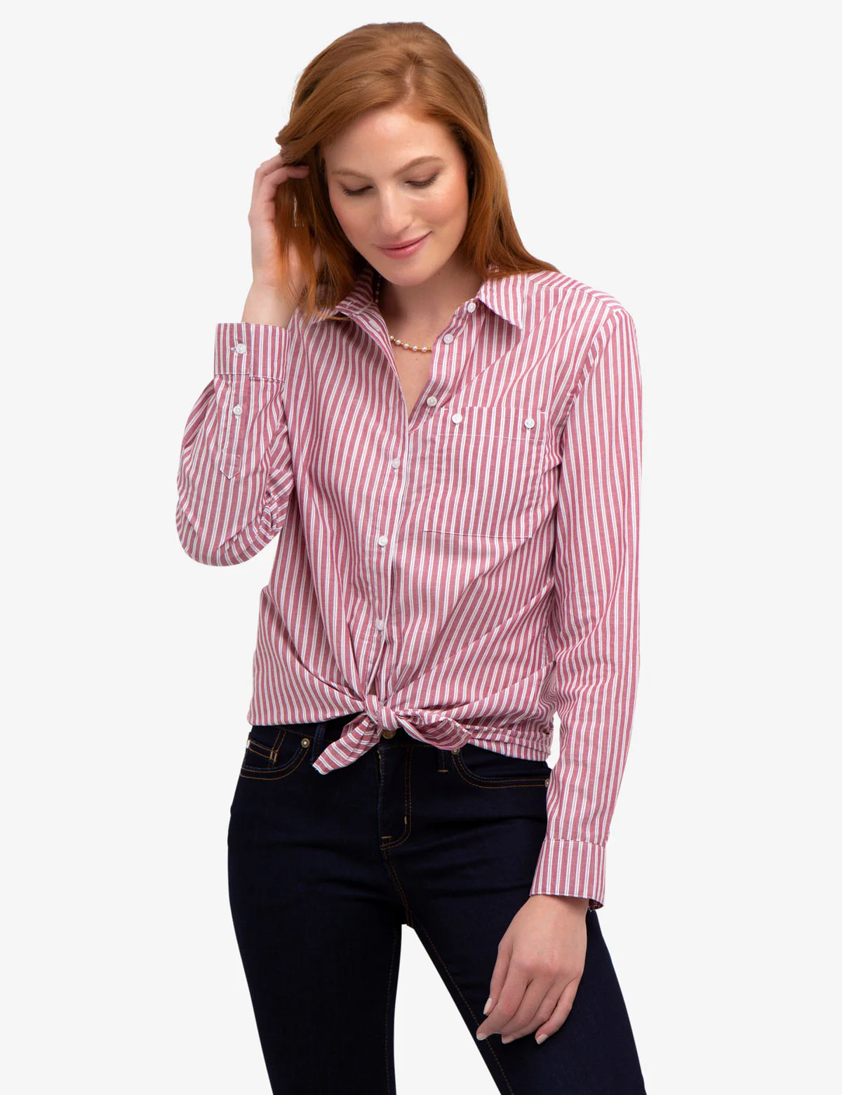 BUTTON POCKET STRIPED SHIRT - Image 4