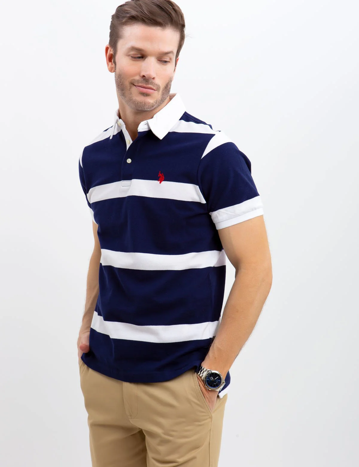 STRIPED POLO SHIRT - Image 9