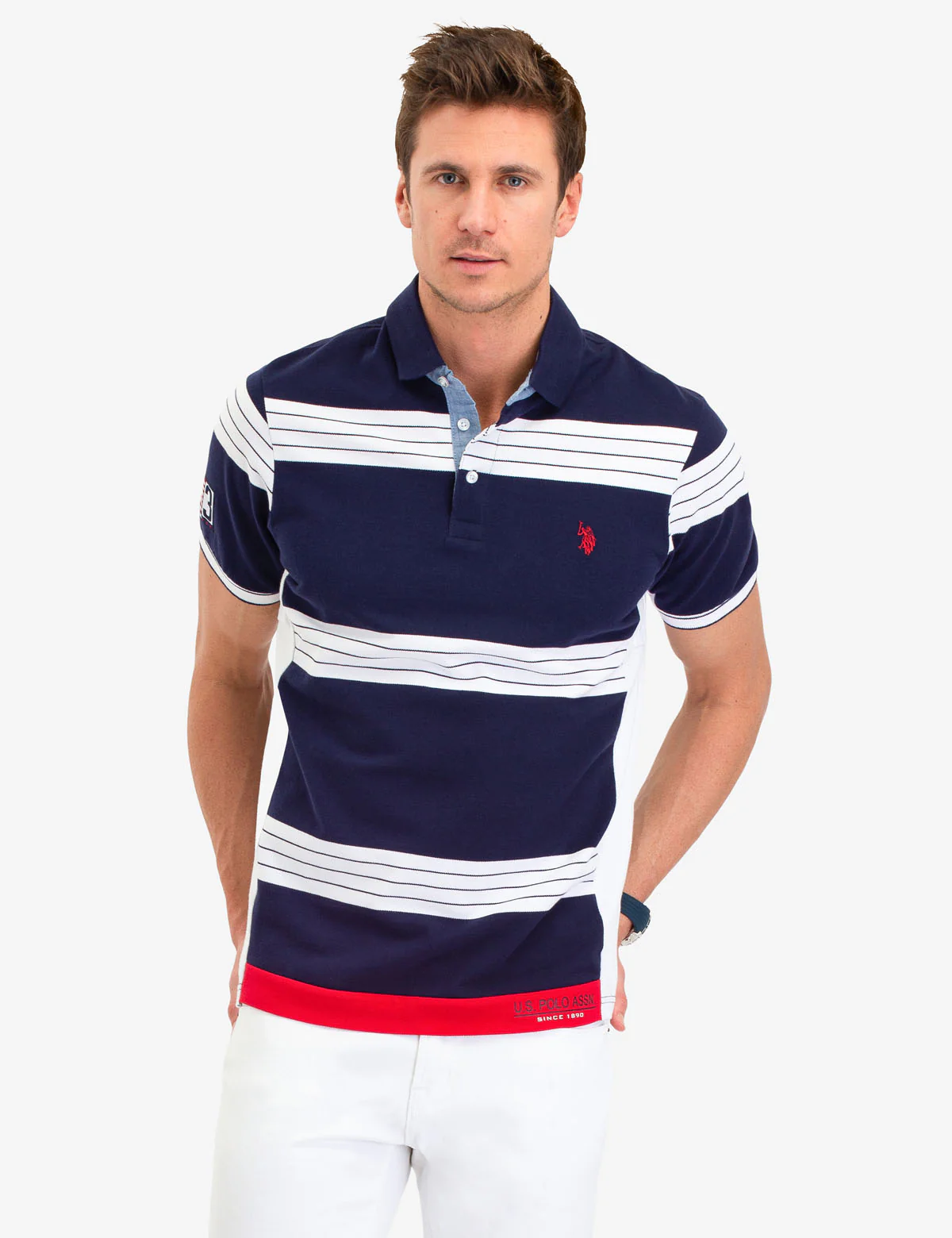 STRIPED PIQUE POLO SHIRT - Image 5