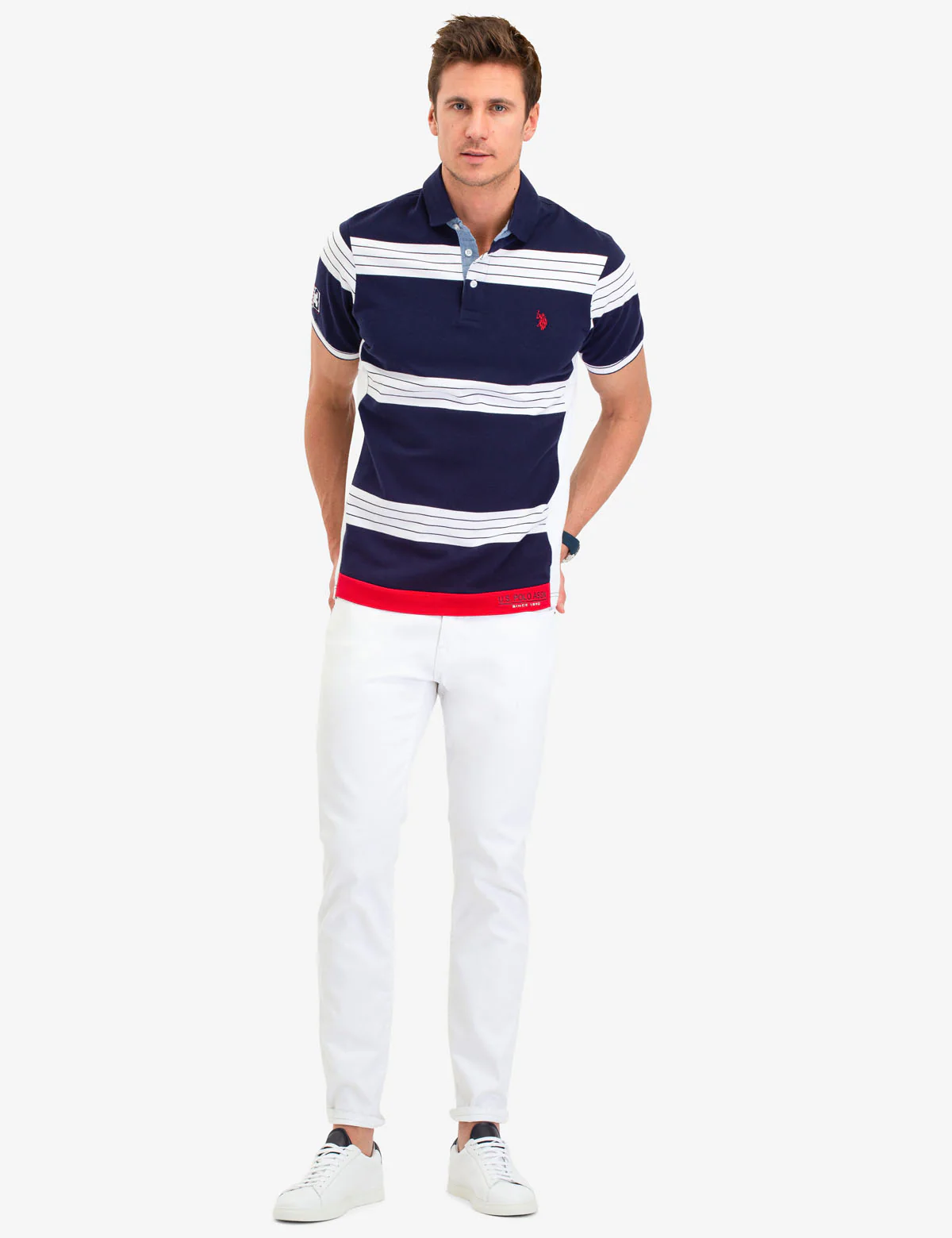 STRIPED PIQUE POLO SHIRT - Image 6