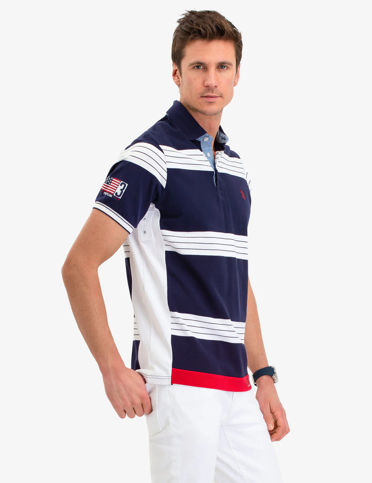 STRIPED PIQUE POLO SHIRT - Image 7