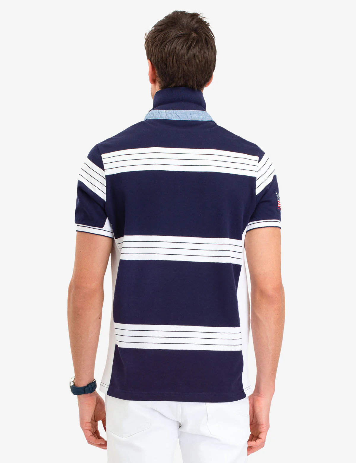 STRIPED PIQUE POLO SHIRT - Image 8