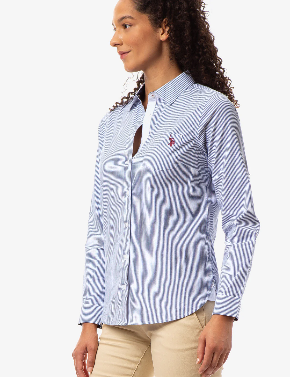 STRIPED POPLIN LONG SLEEVE SHIRT - Image 2