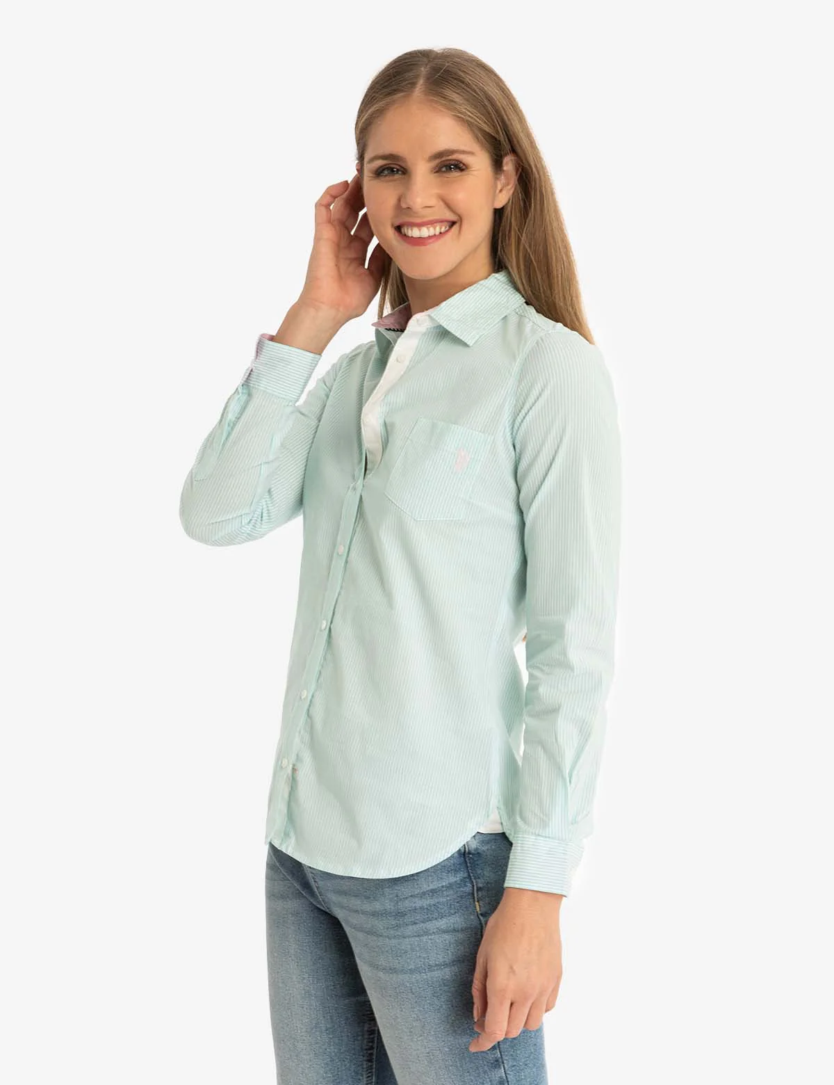 STRIPED POPLIN LONG SLEEVE SHIRT - Image 20