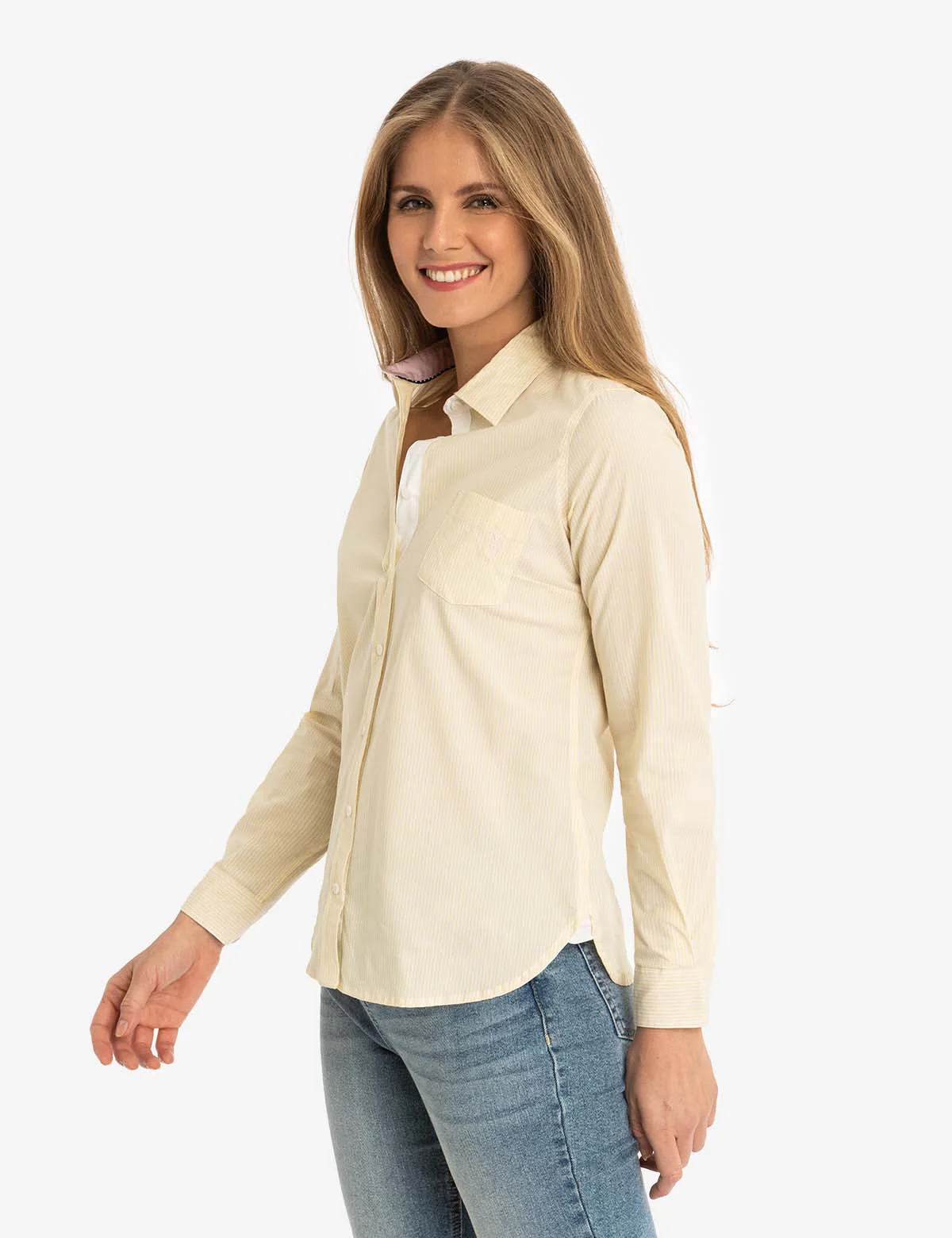 STRIPED POPLIN LONG SLEEVE SHIRT - Image 3