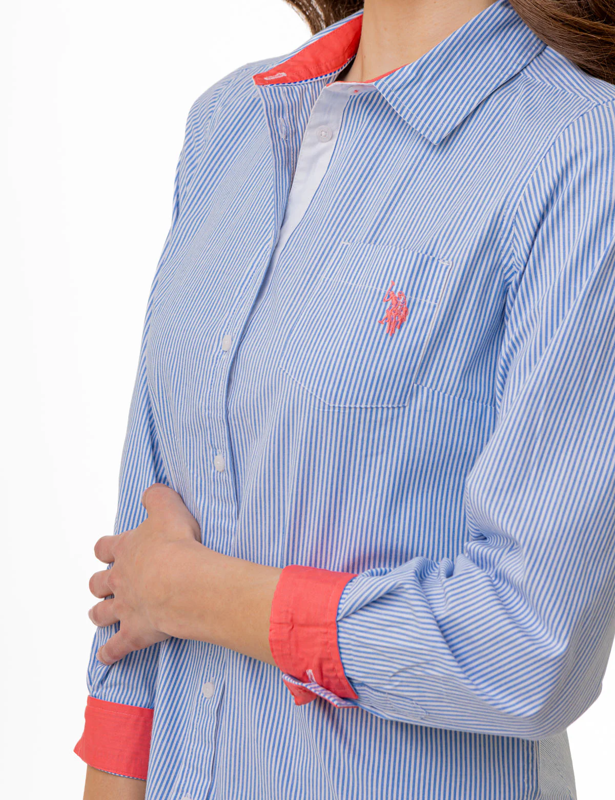 STRIPED POPLIN LONG SLEEVE SHIRT - Image 8