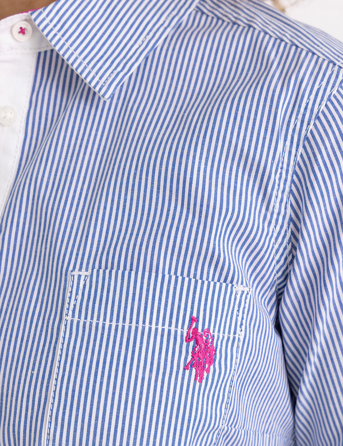 STRIPED POPLIN LONG SLEEVE SHIRT - Image 3