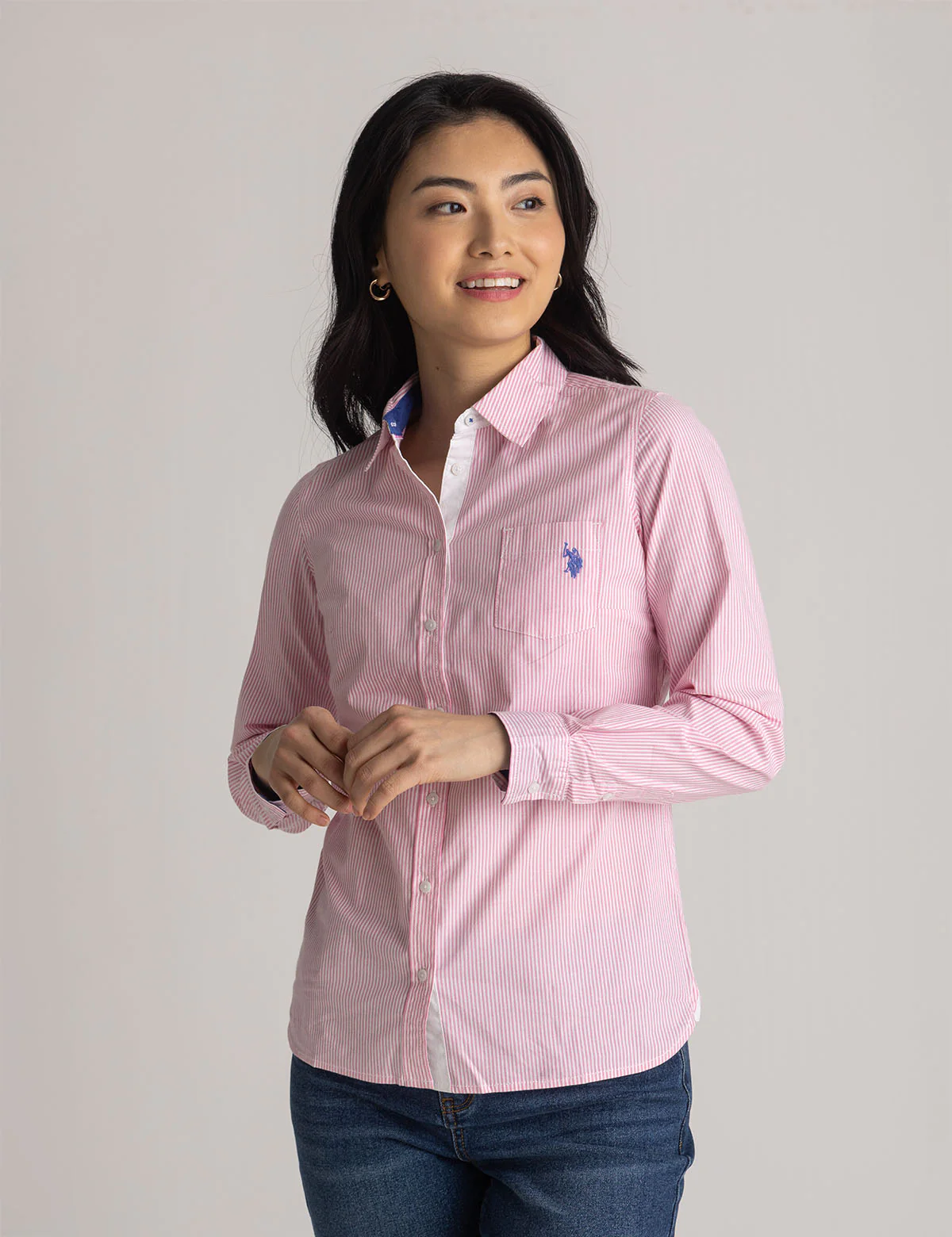 STRIPED POPLIN LONG SLEEVE SHIRT - Image 3