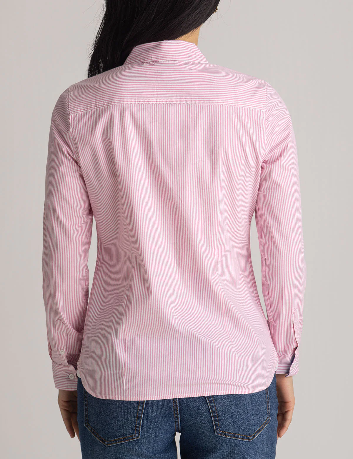 STRIPED POPLIN LONG SLEEVE SHIRT - Image 4