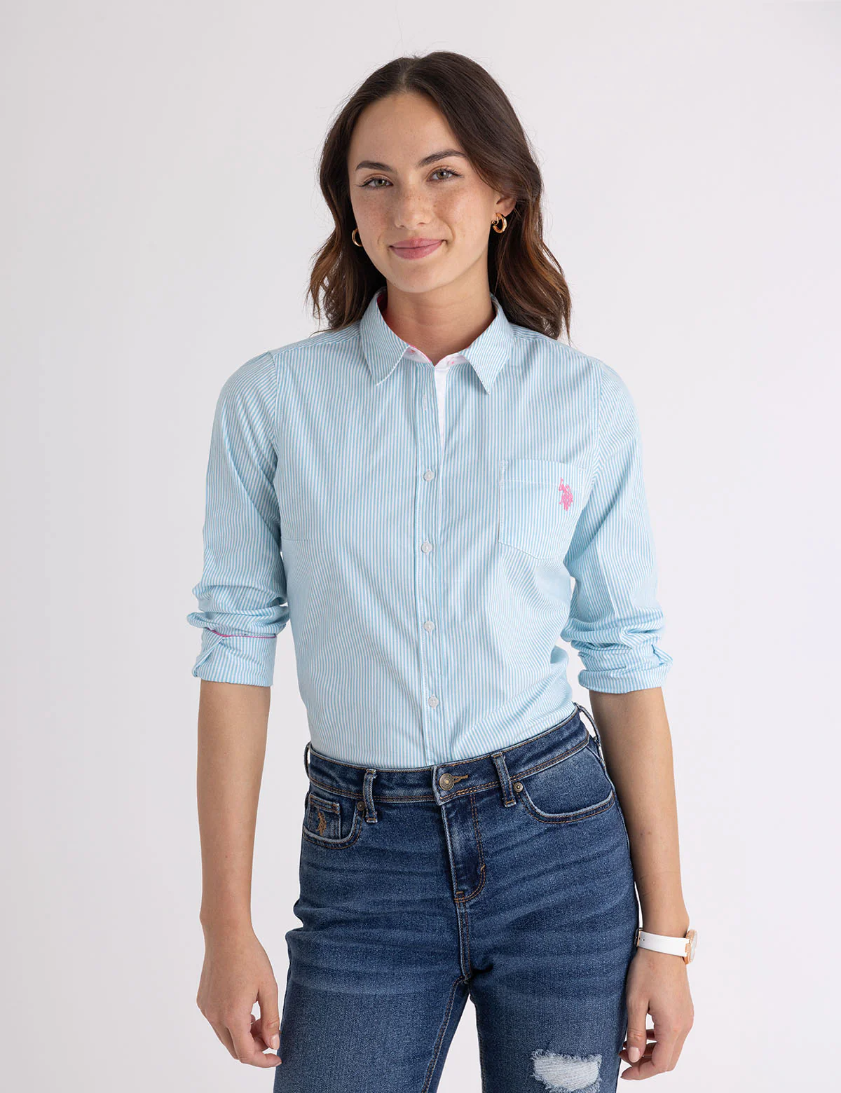 STRIPED POPLIN LONG SLEEVE SHIRT - Image 5