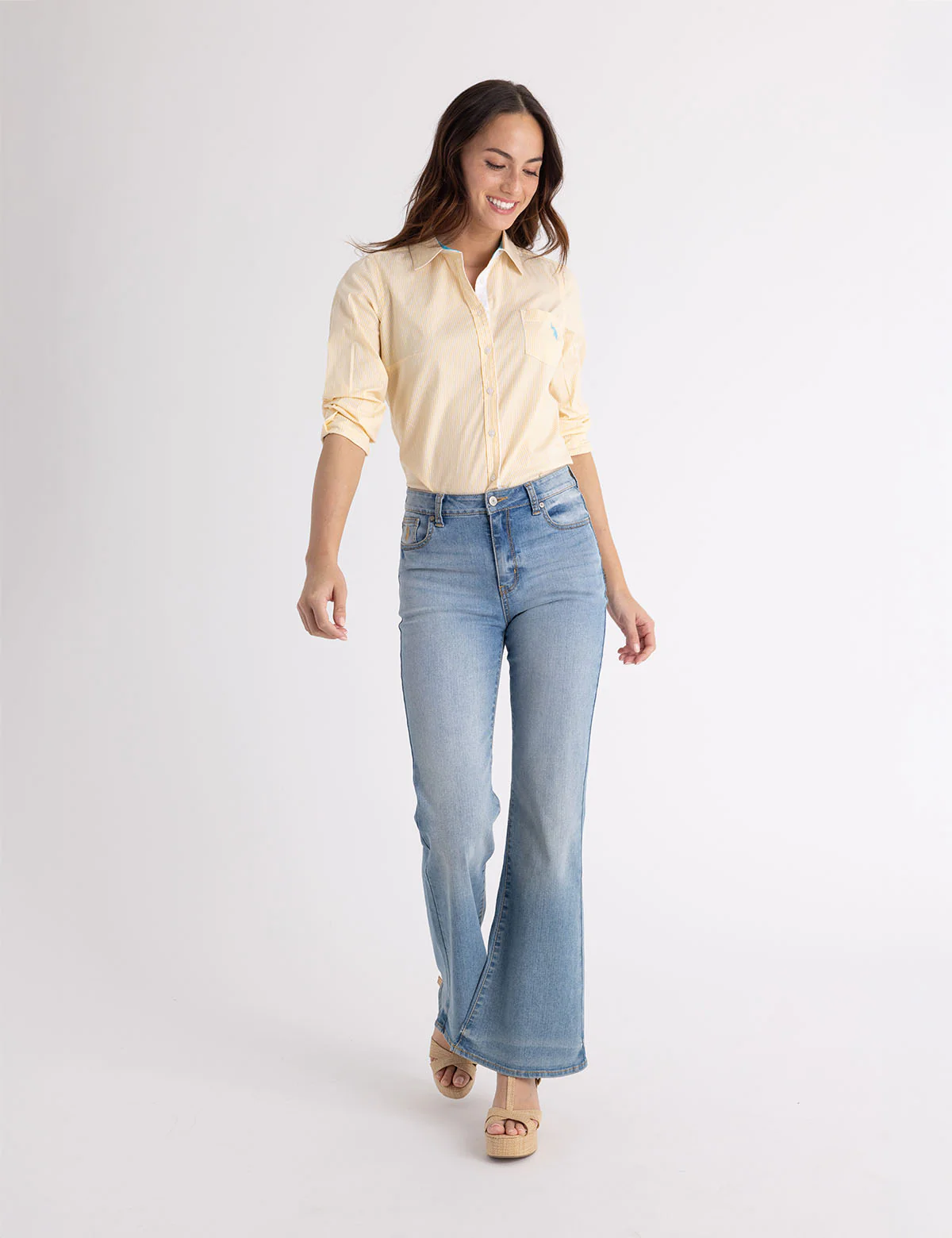 STRIPED POPLIN LONG SLEEVE SHIRT - Image 9