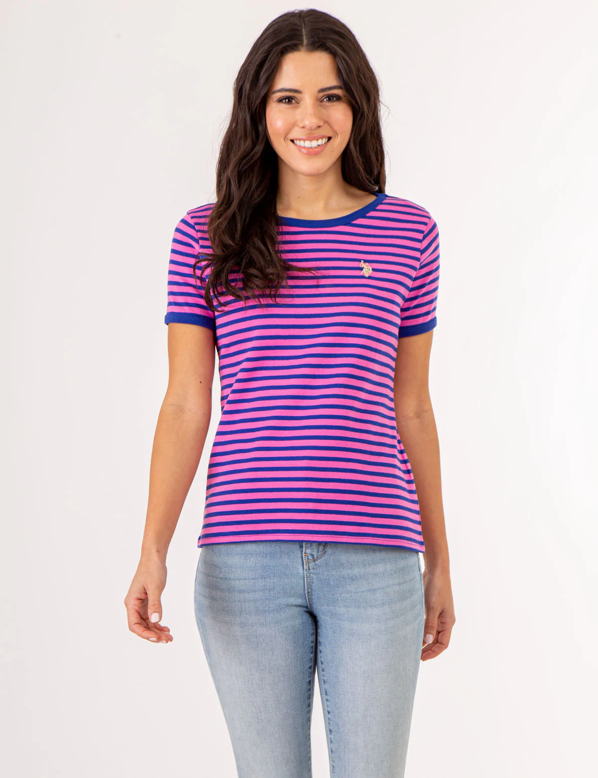 STRIPED RINGER NECK TRIM T-SHIRT - Image 6