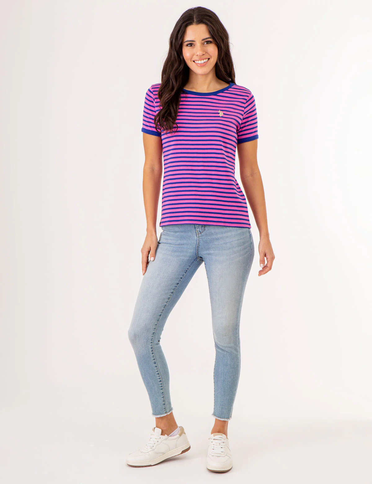 STRIPED RINGER NECK TRIM T-SHIRT - Image 7