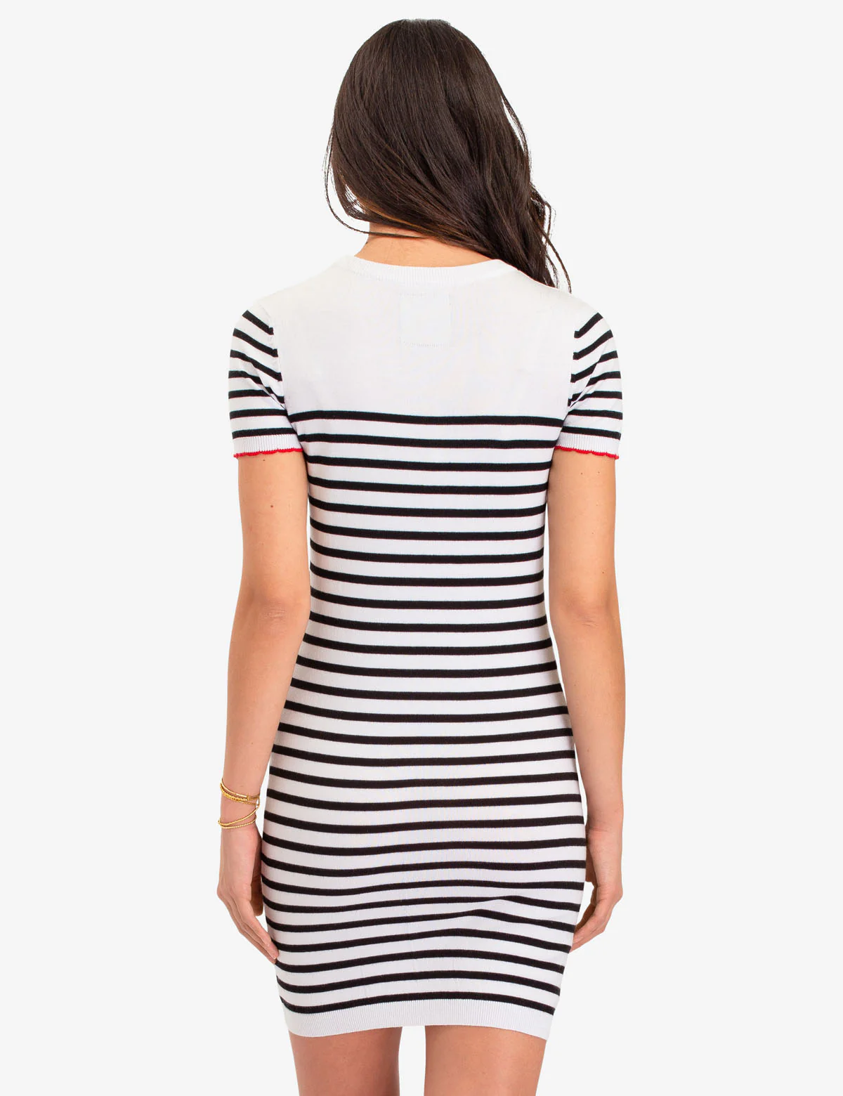STRIPED SCALLOP SWEATER DRESS - Image 4