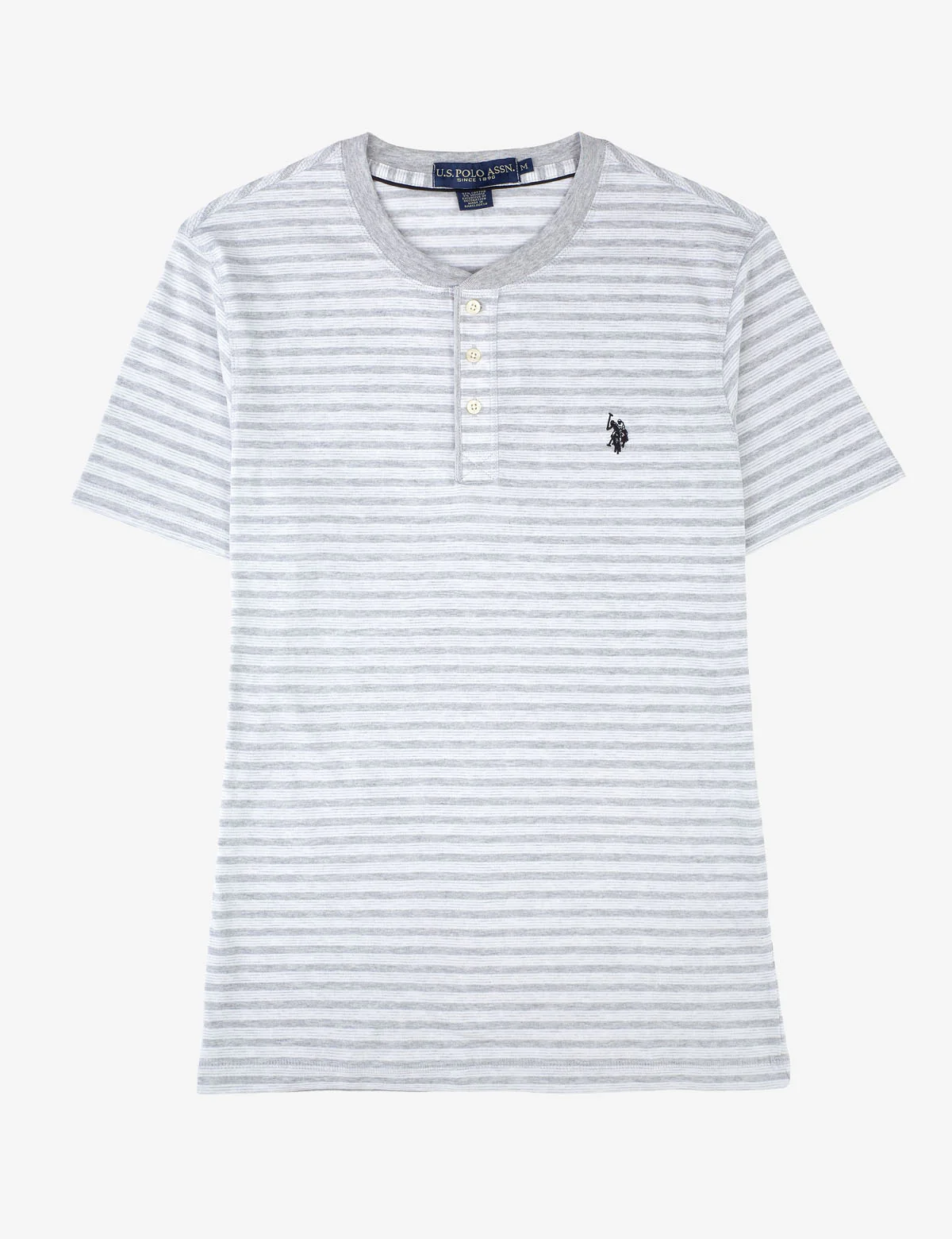 STRIPED SHORT SLEEVE HENLEY