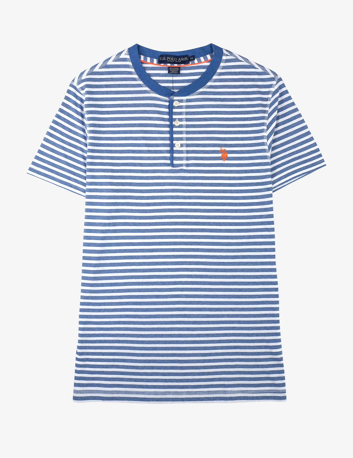 STRIPED SHORT SLEEVE HENLEY - Image 2