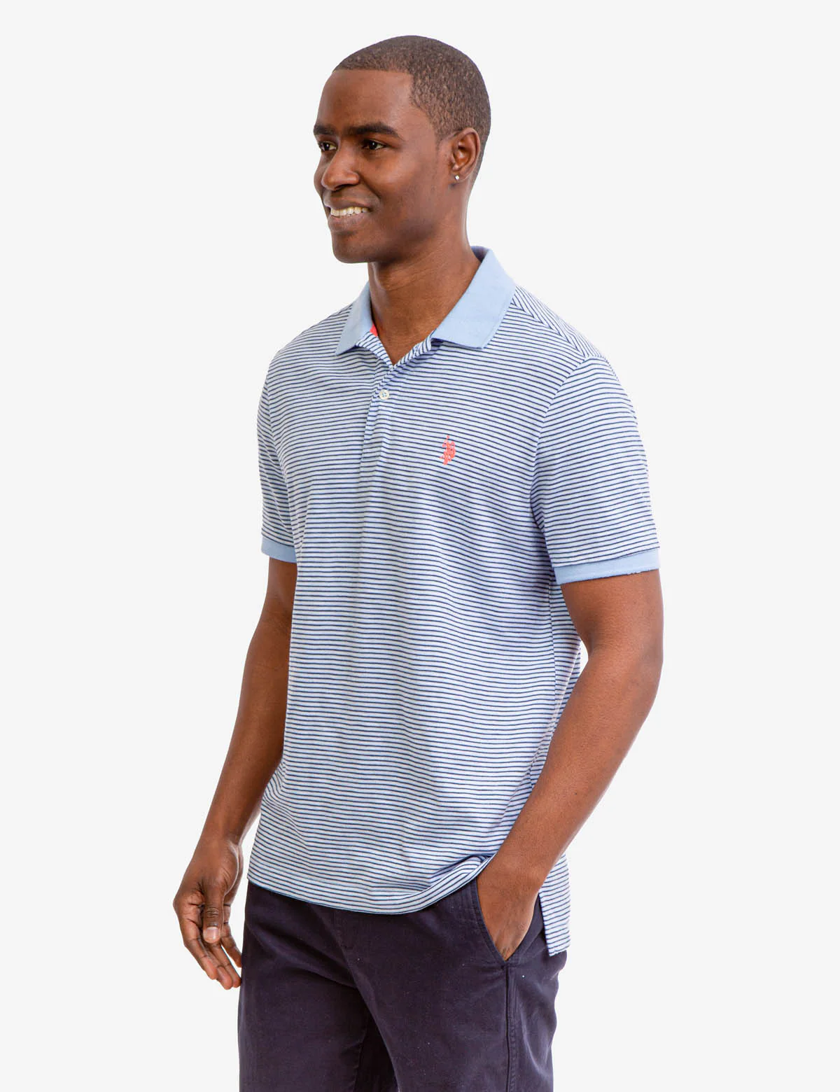 STRIPED SLUB JERSEY POLO SHIRT - Image 2