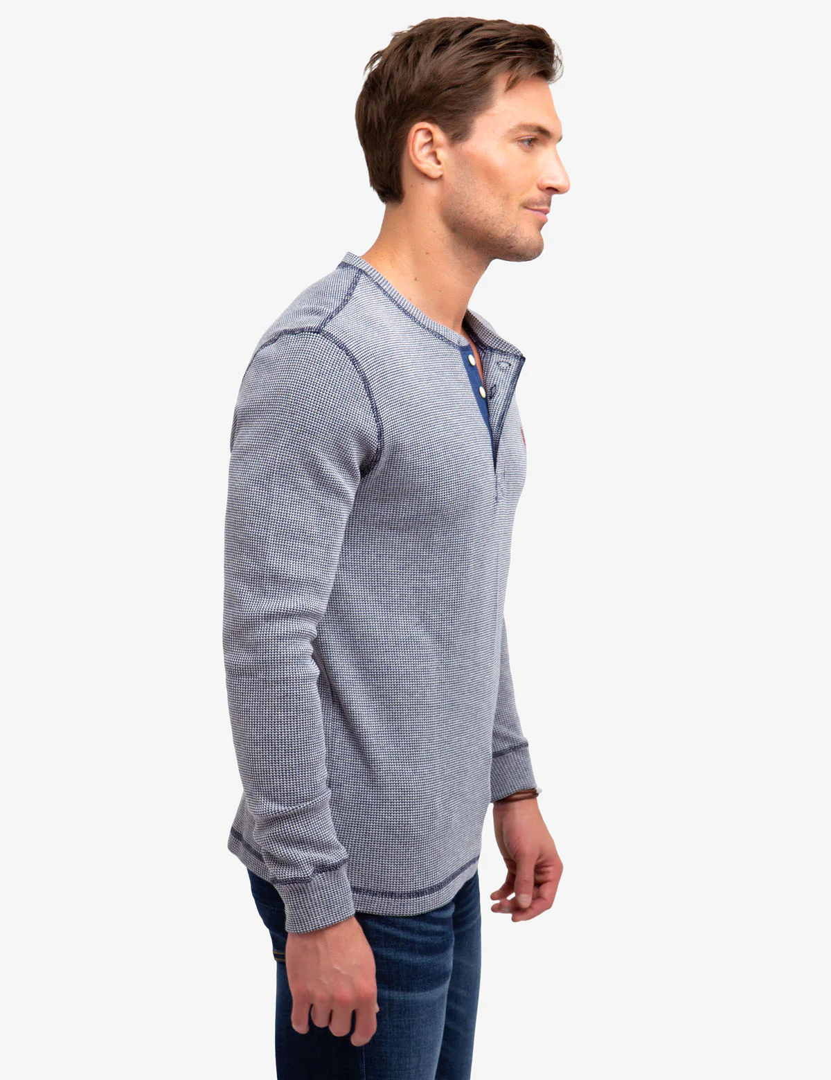 STRIPED THERMAL HENLEY - Image 2