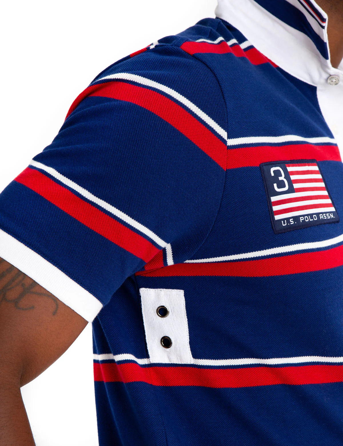 STRIPED TWILL POLO SHIRT - Image 4