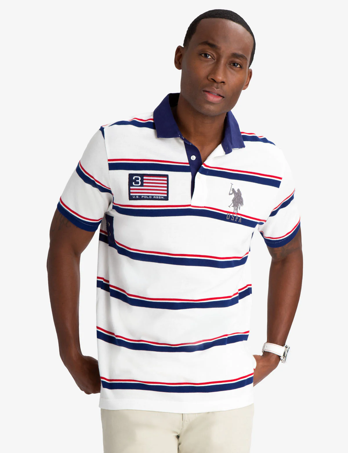 STRIPED TWILL POLO SHIRT - Image 7
