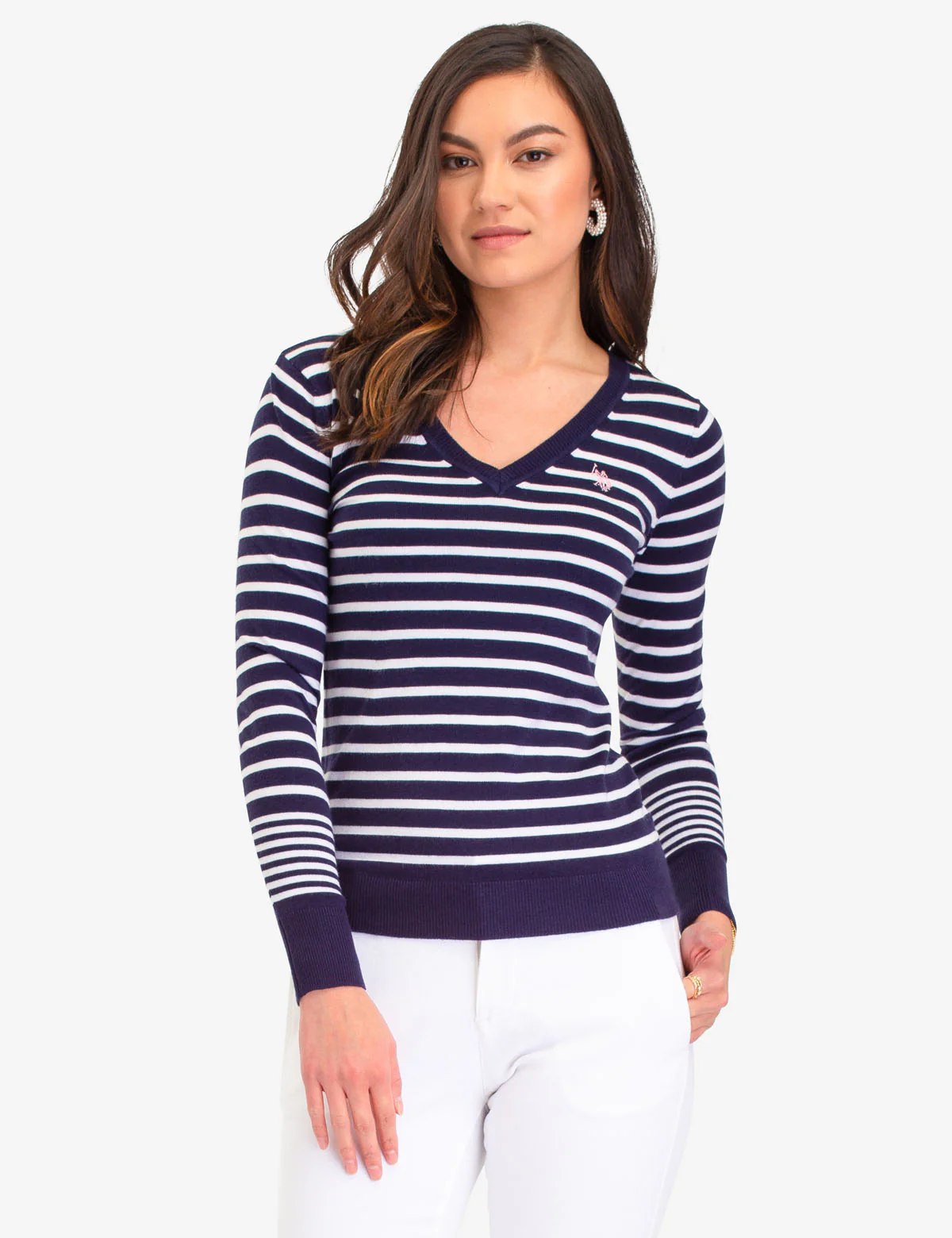 STRIPED V-NECK SWEATER - Image 8