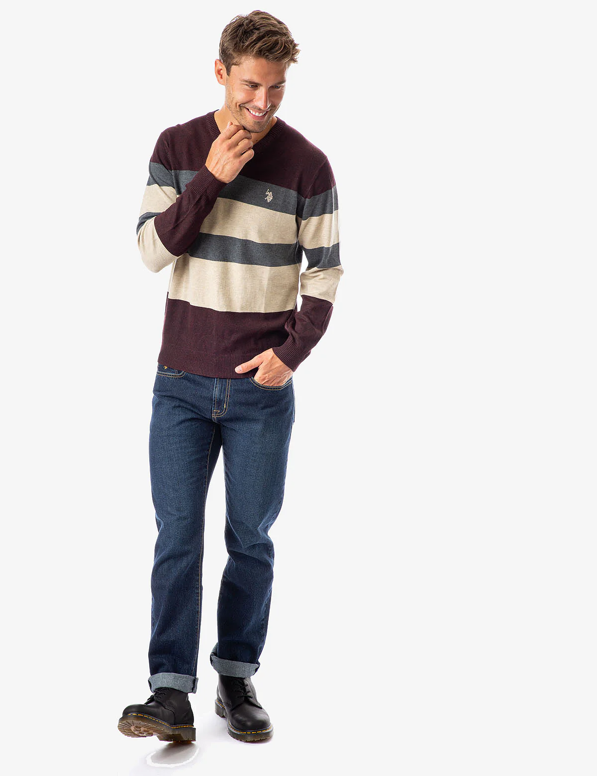 STRIPED V-NECK SWEATER - Image 6