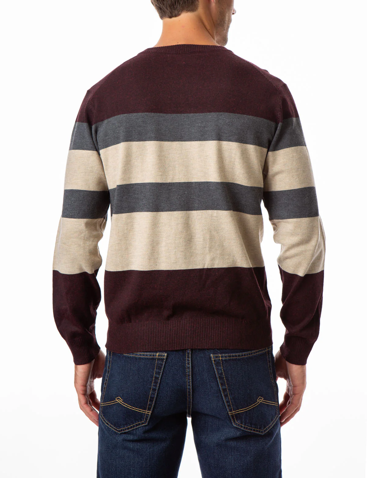 STRIPED V-NECK SWEATER - Image 8