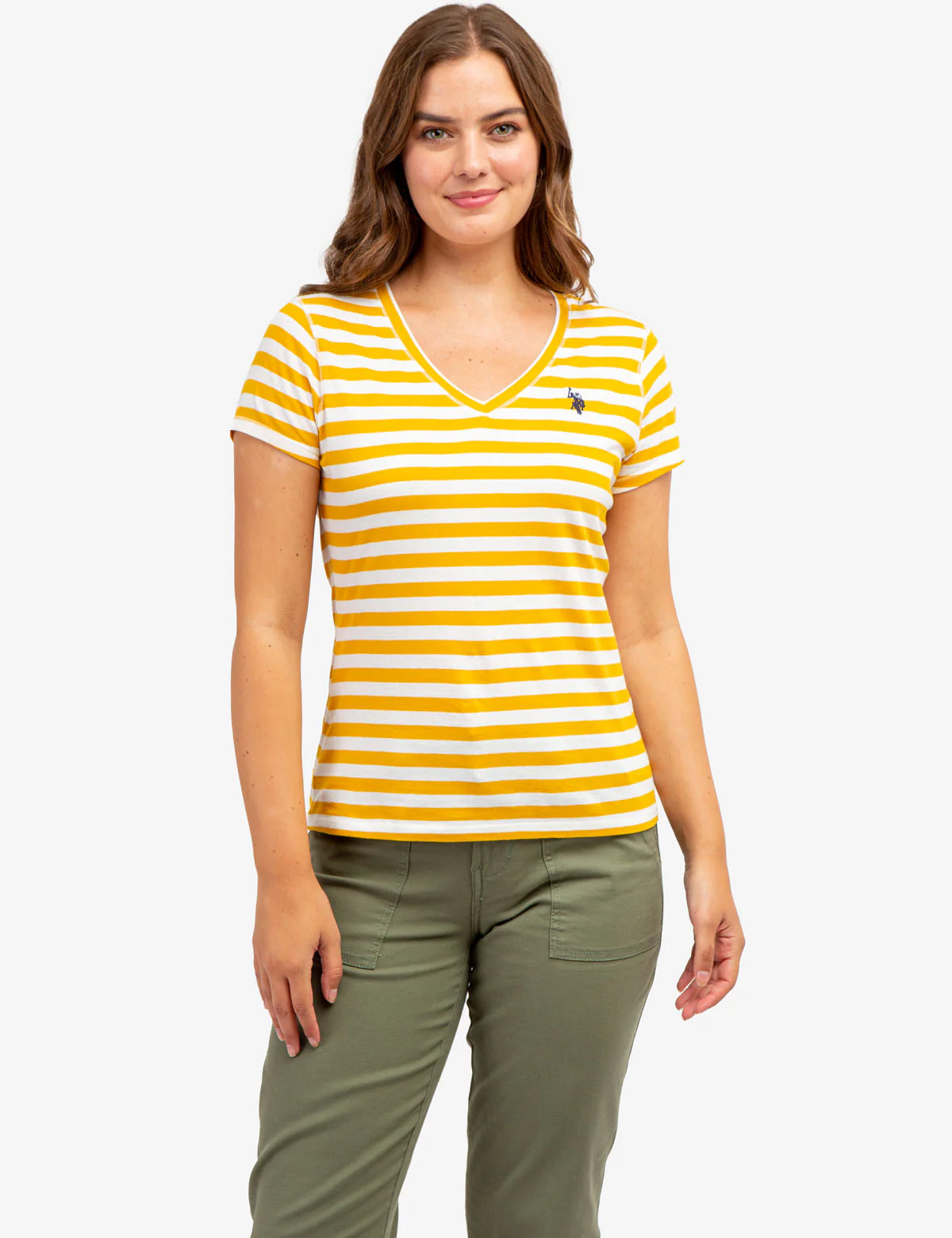 STRIPED V-NECK T-SHIRT - Image 10