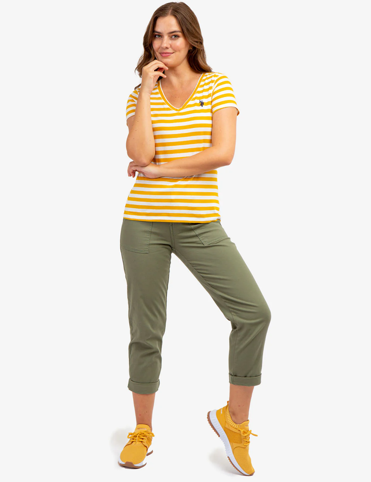 STRIPED V-NECK T-SHIRT - Image 11