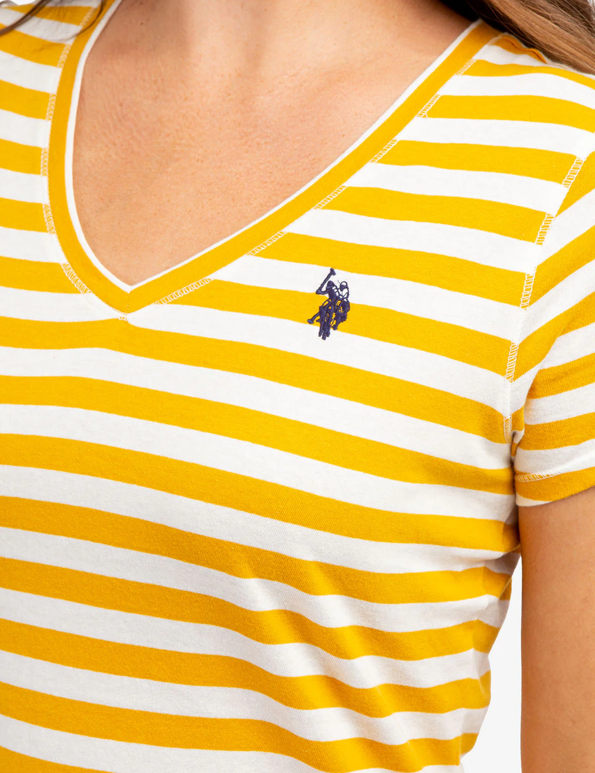 STRIPED V-NECK T-SHIRT - Image 12