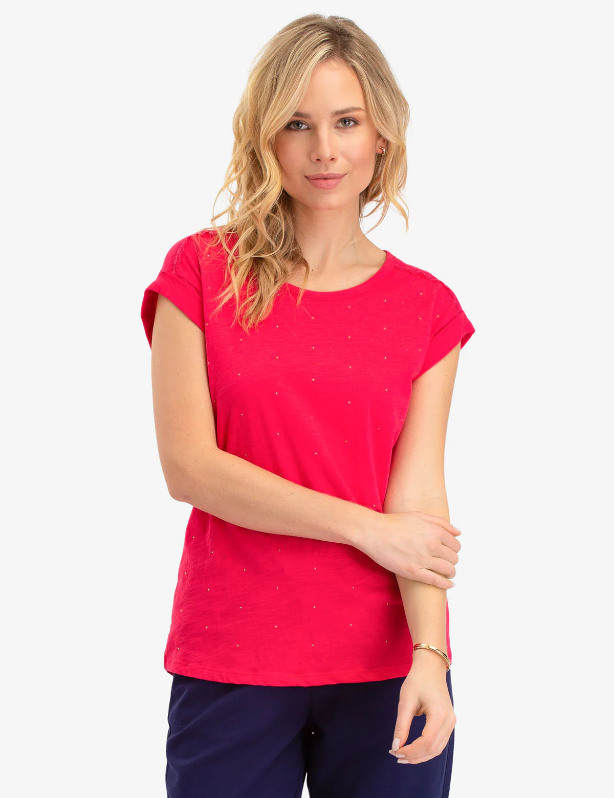 STUDDED SHORT SLEEVE TOP - Image 4