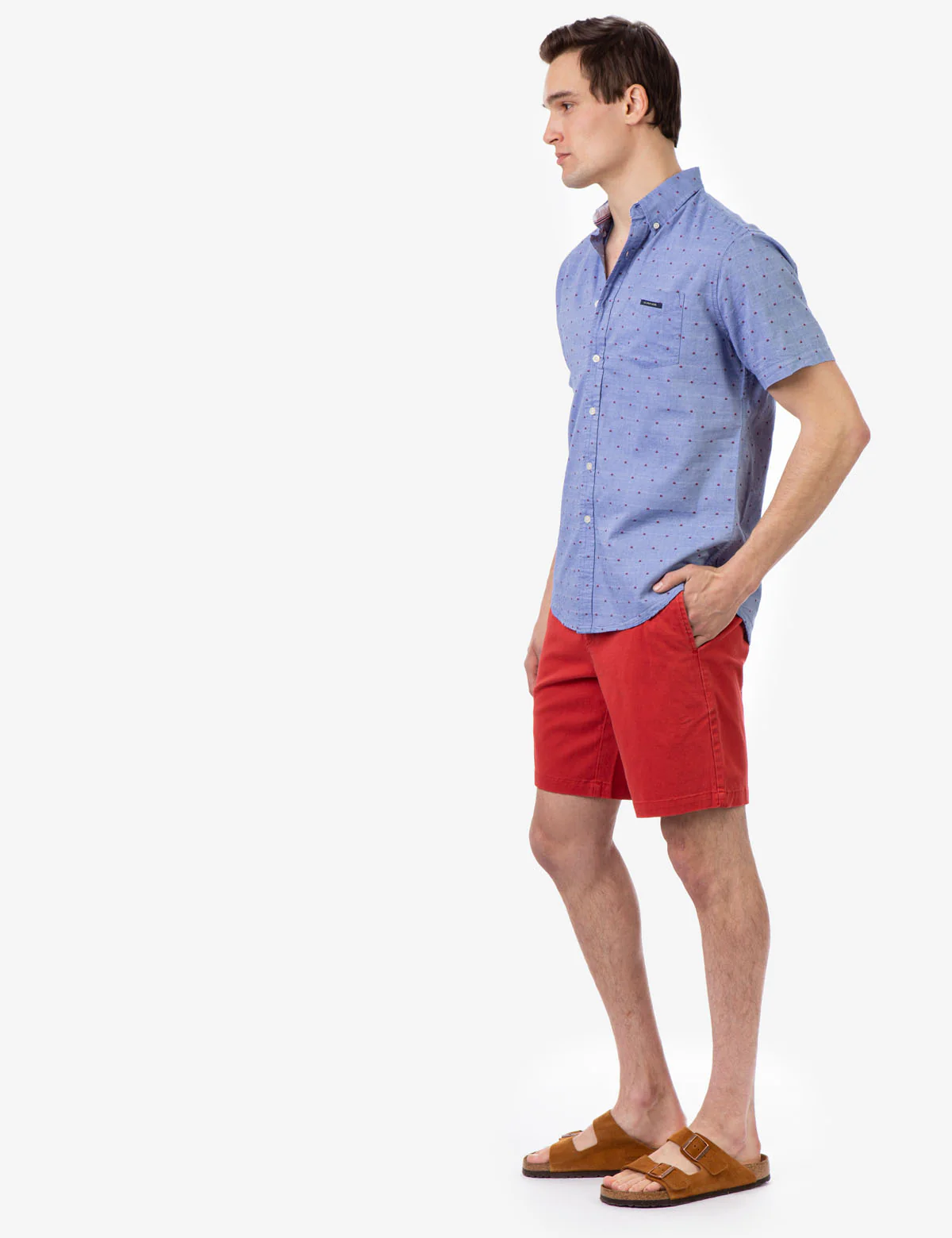 SWISS DOT SHORT SLEEVE OXFORD SHIRT - Image 3