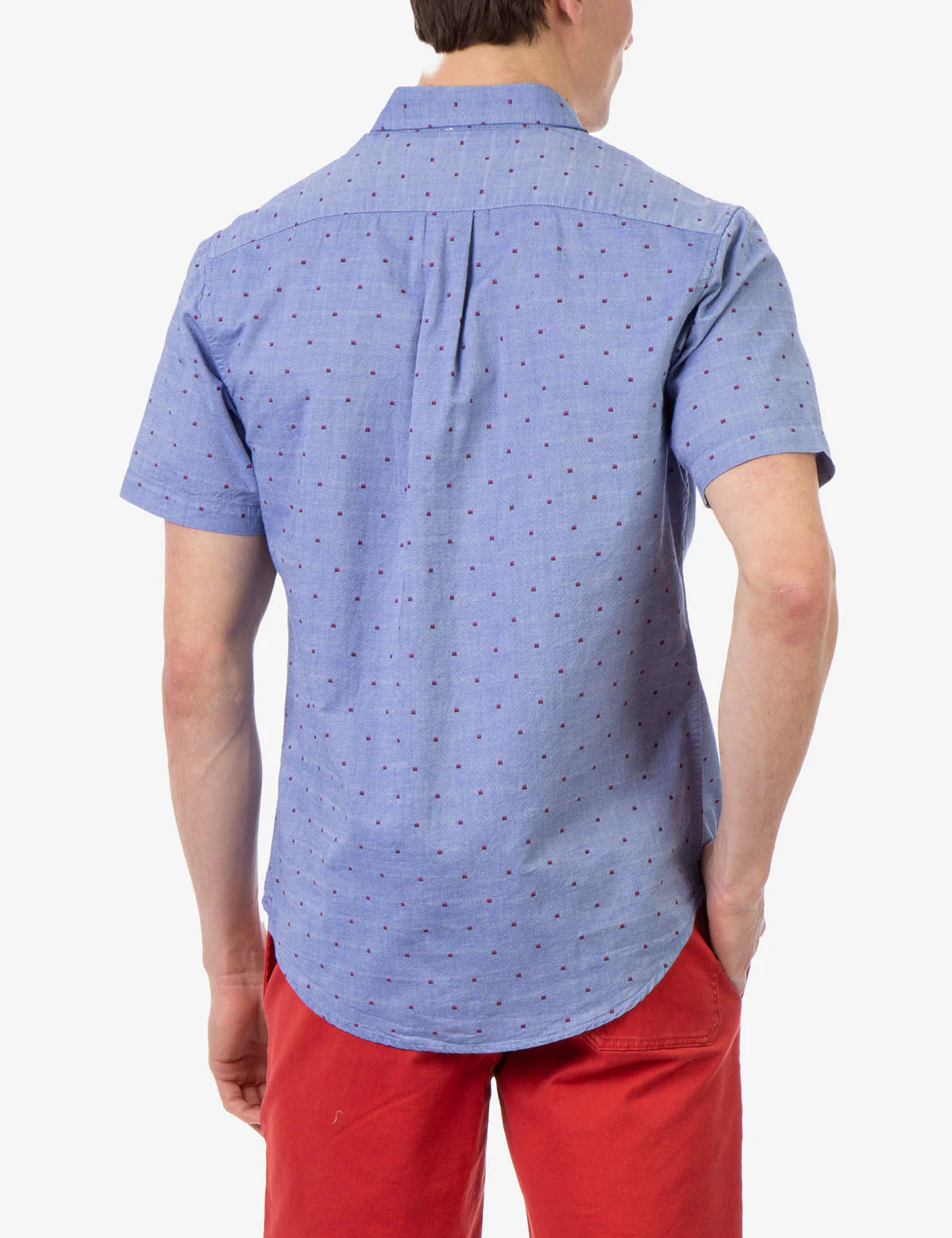 SWISS DOT SHORT SLEEVE OXFORD SHIRT - Image 4