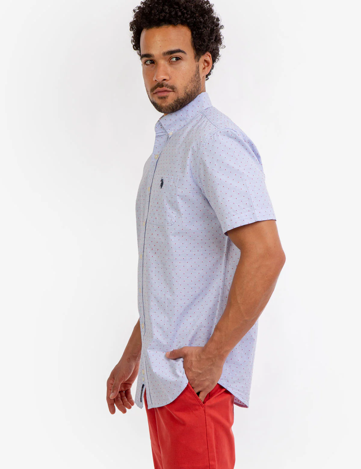 SWISS DOT SHORT SLEEVE SHIRT - Image 4