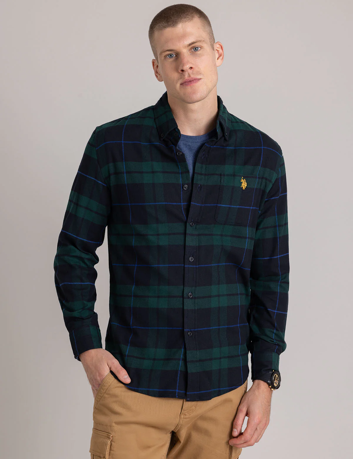 TARTAN PEACHED TWILL LONG SLEEVE SHIRT - Image 3