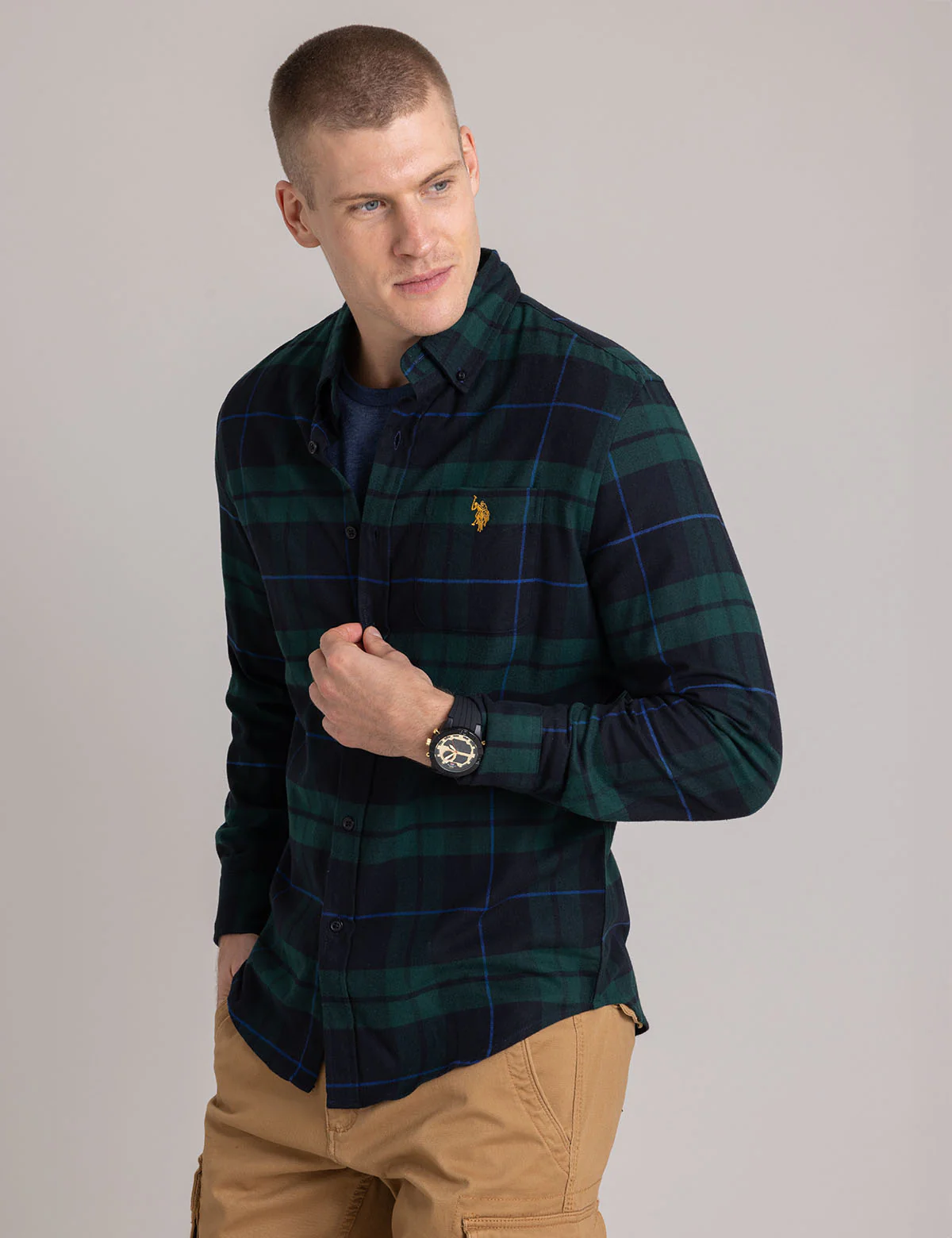 TARTAN PEACHED TWILL LONG SLEEVE SHIRT - Image 4