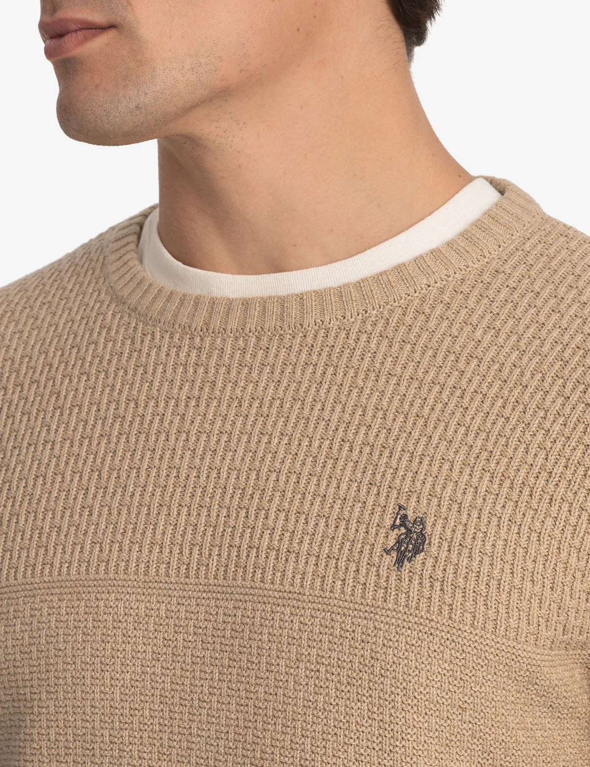TEXTURED CREW NECK SWEATER - Image 4