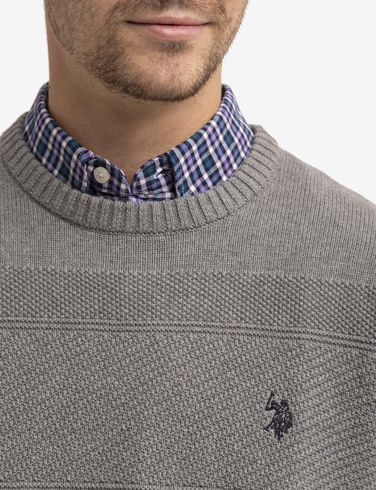 TEXTURED CREW NECK SWEATER - Image 5