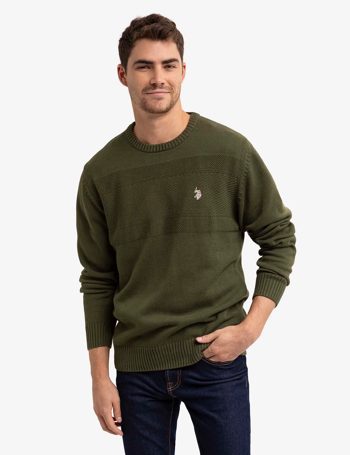 TEXTURED CREW NECK SWEATER - Image 7