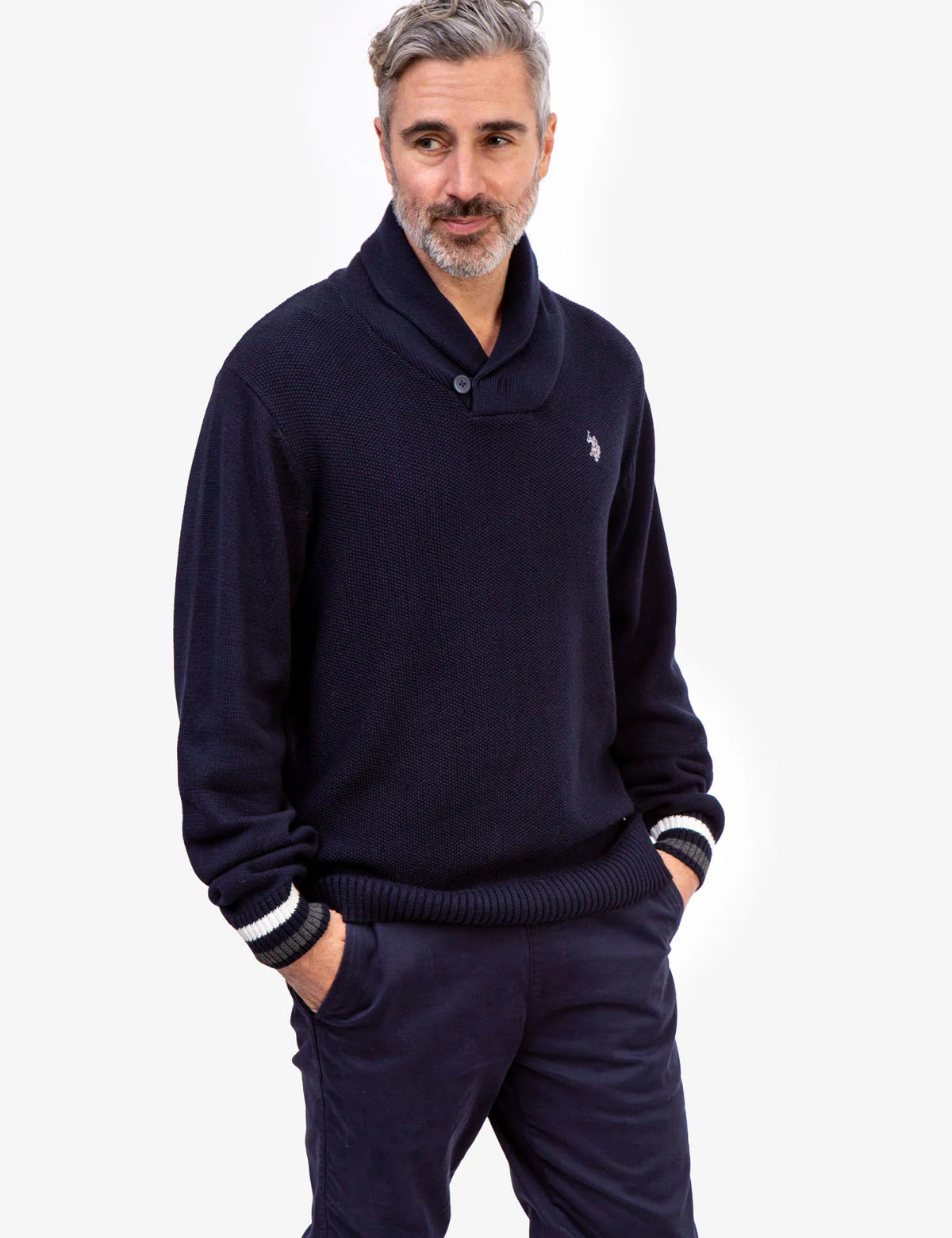 TEXTURED SHAWL PULLOVER SWEATER - Image 3