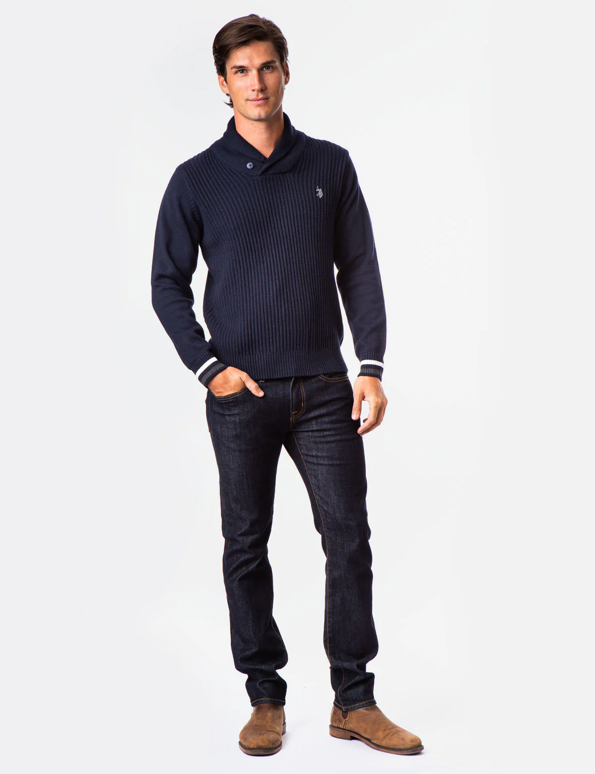 TEXTURED SHAWL PULLOVER SWEATER - Image 6