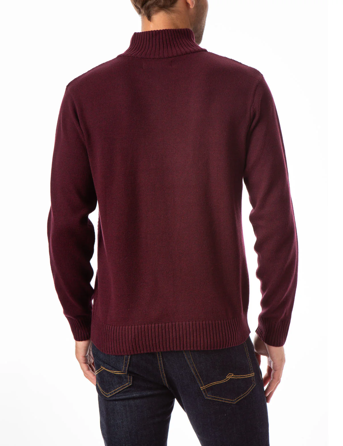 TEXTURED STRIPE 1/4 ZIP SWEATER - Image 4