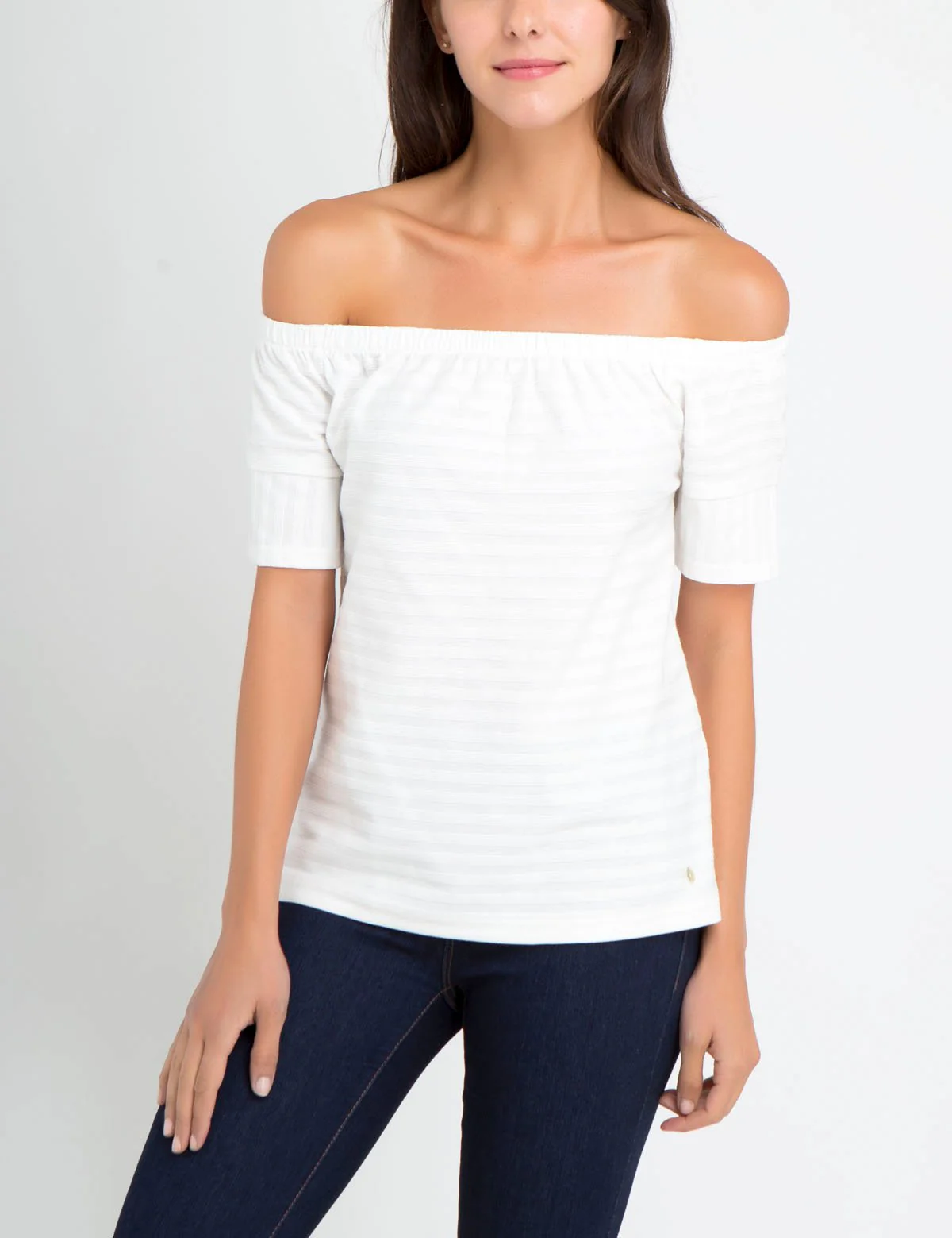 TEXTURED STRIPE BALLET TOP