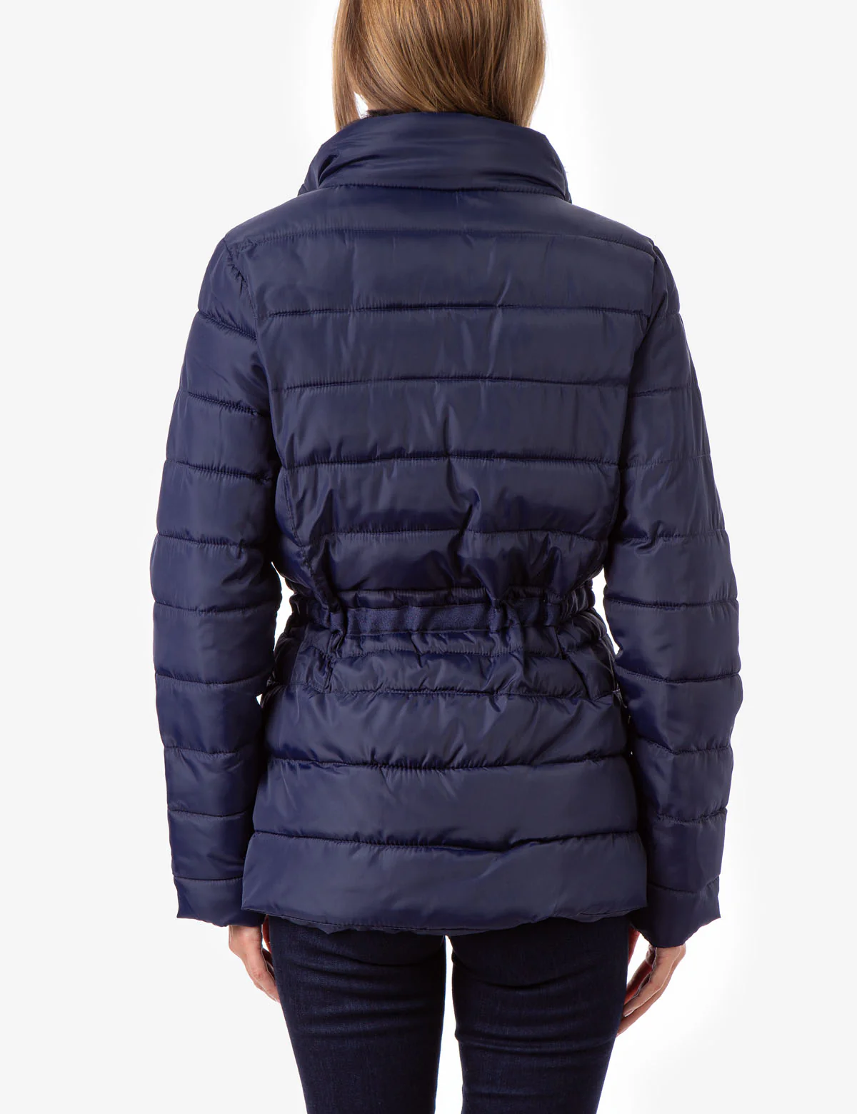 TIE WAIST FAUX FUR PUFFER JACKET - Image 5