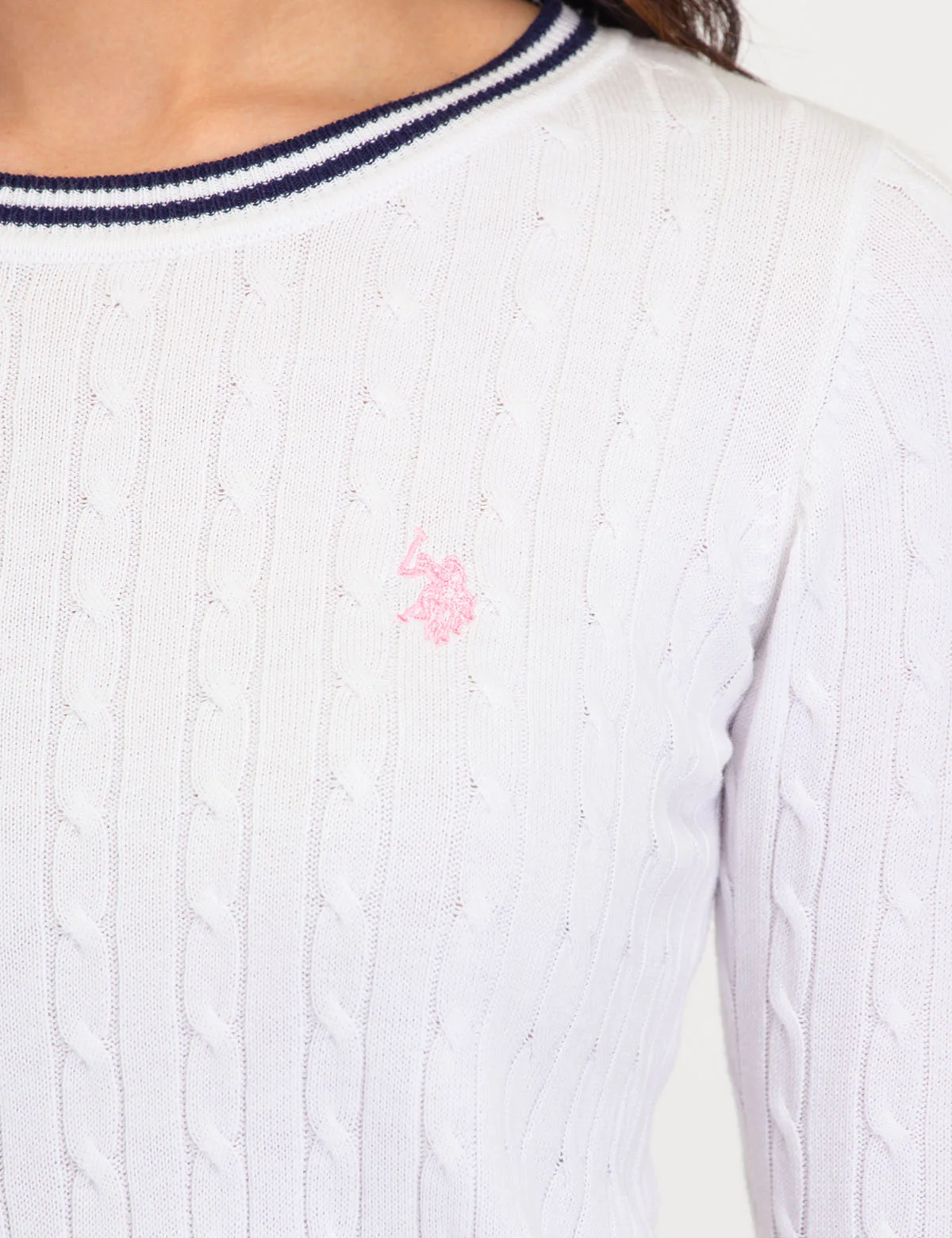 TIPPED CABLE CREW NECK SWEATER - Image 8
