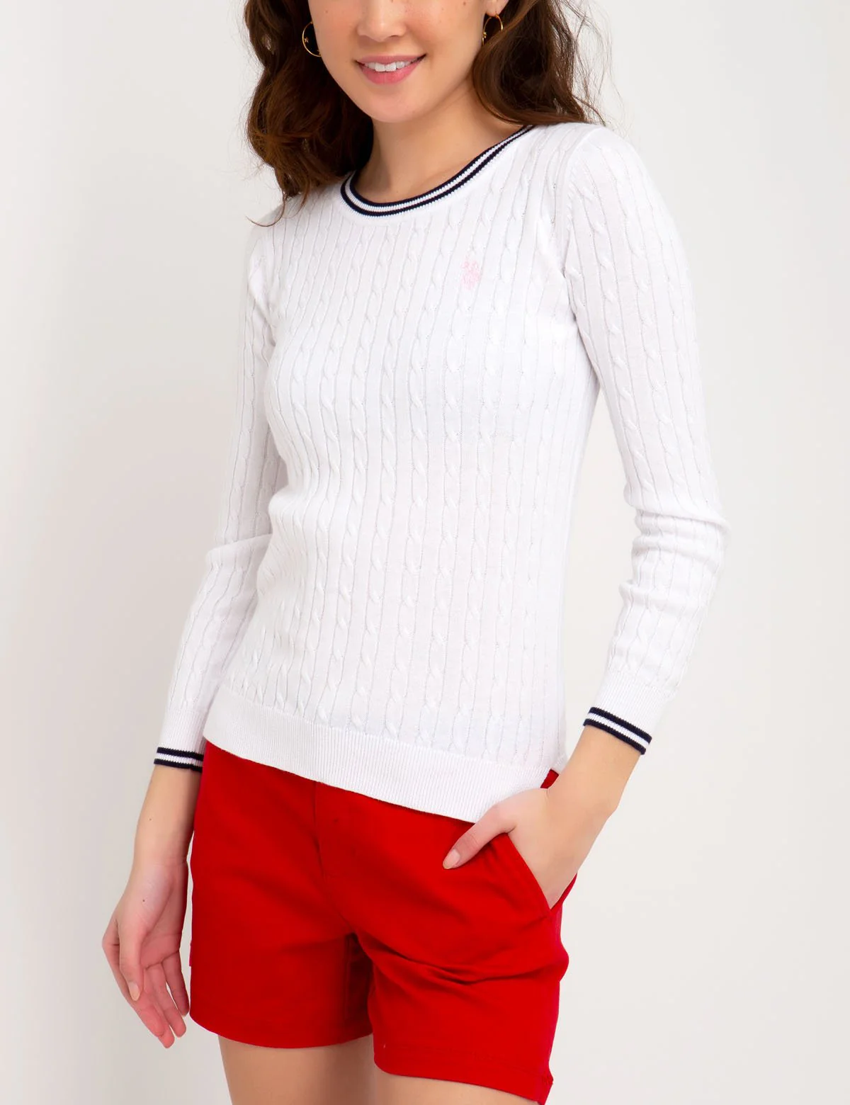 TIPPED CABLE CREW NECK SWEATER - Image 20