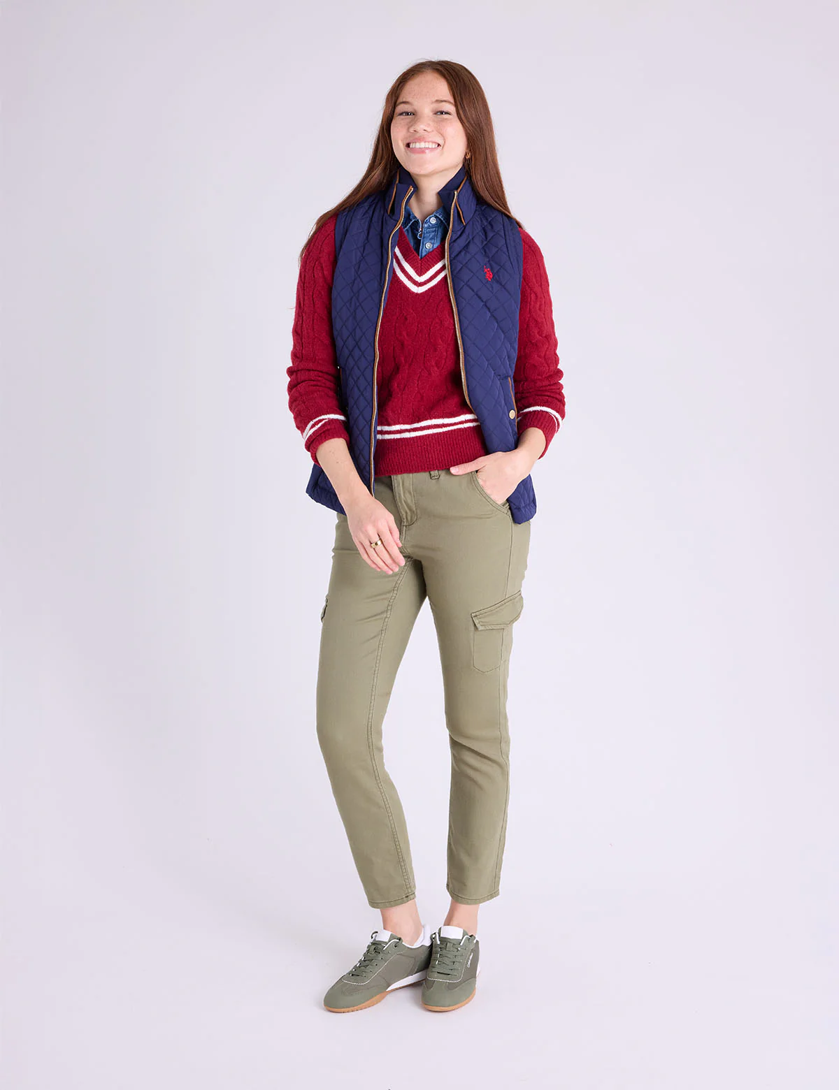 TIPPED CABLE V-NECK SWEATER - Image 5