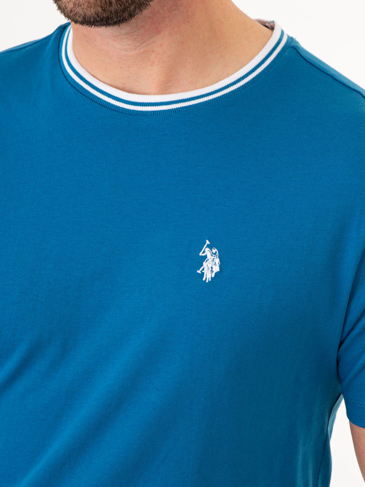 TIPPED CREW NECK COLLAR T-SHIRT - Image 2