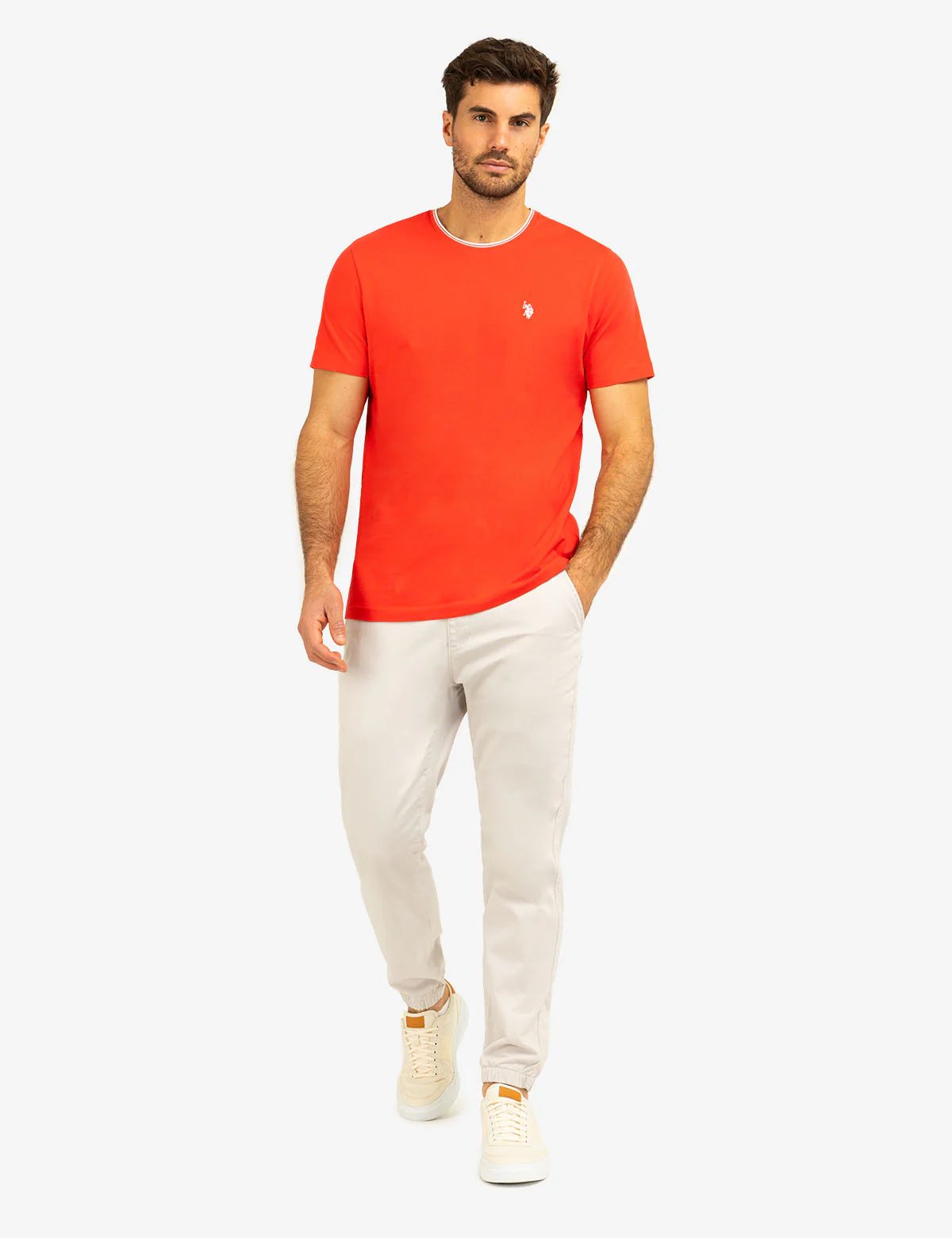 TIPPED CREW NECK COLLAR T-SHIRT - Image 2